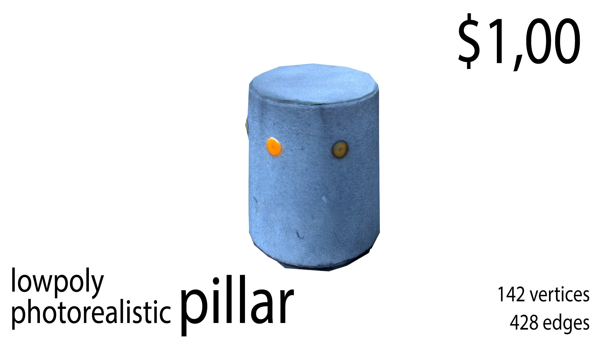 Lowpoly pillar