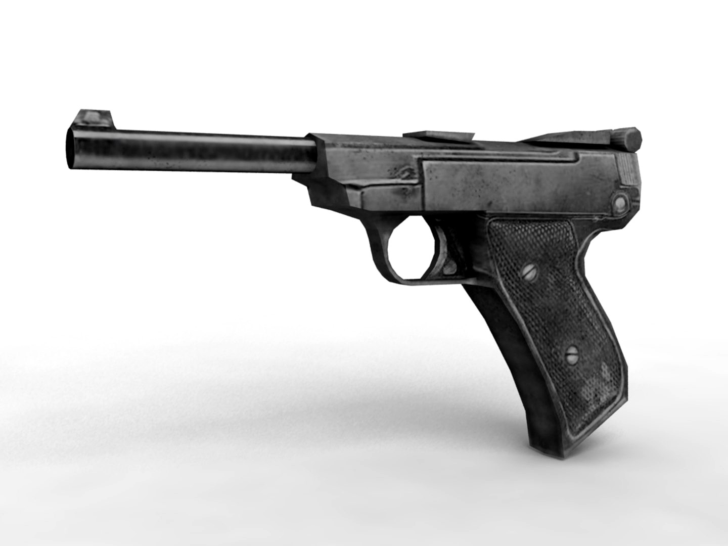 Luger pistol lowpoly