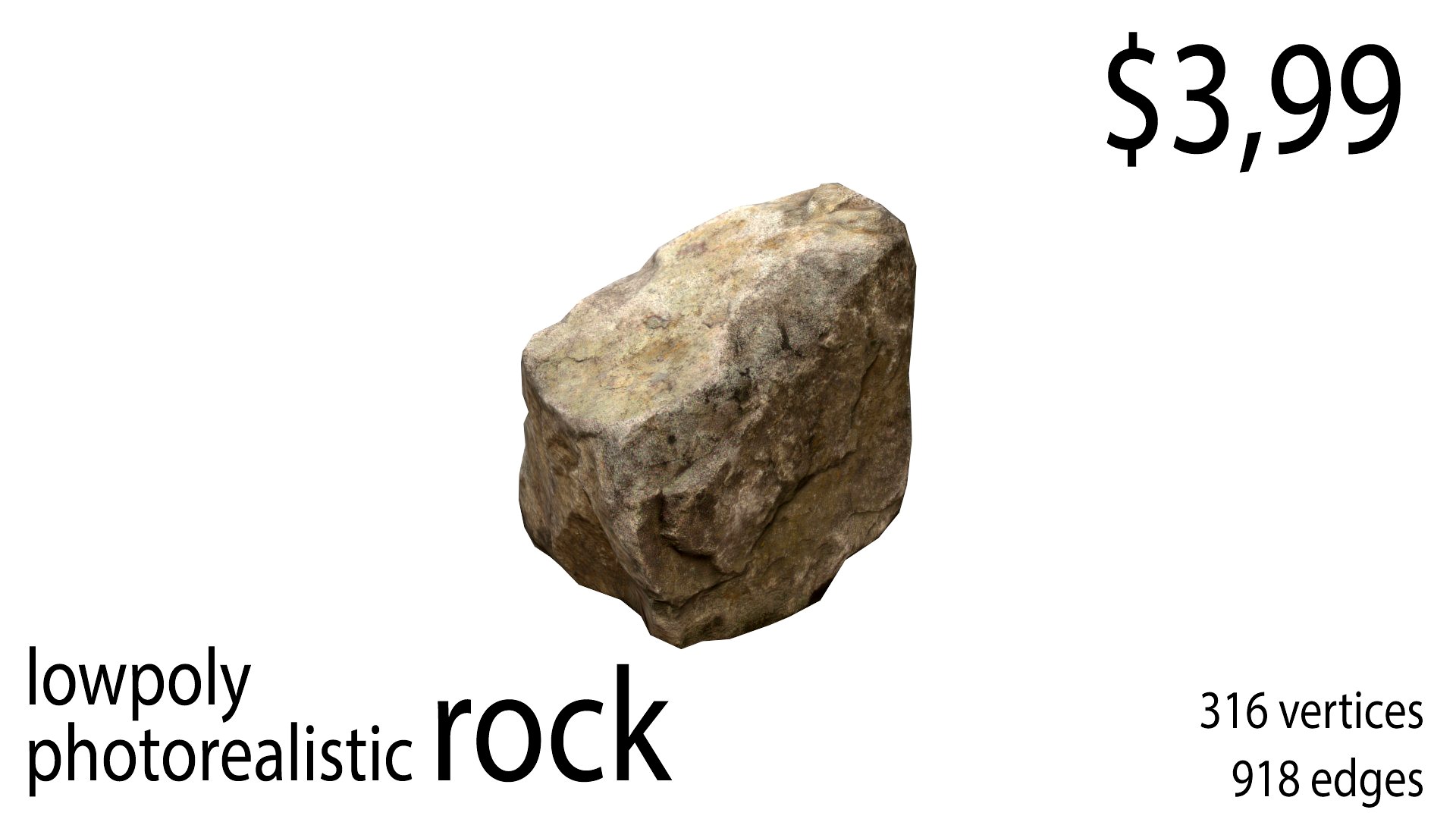 Photorealistic rock