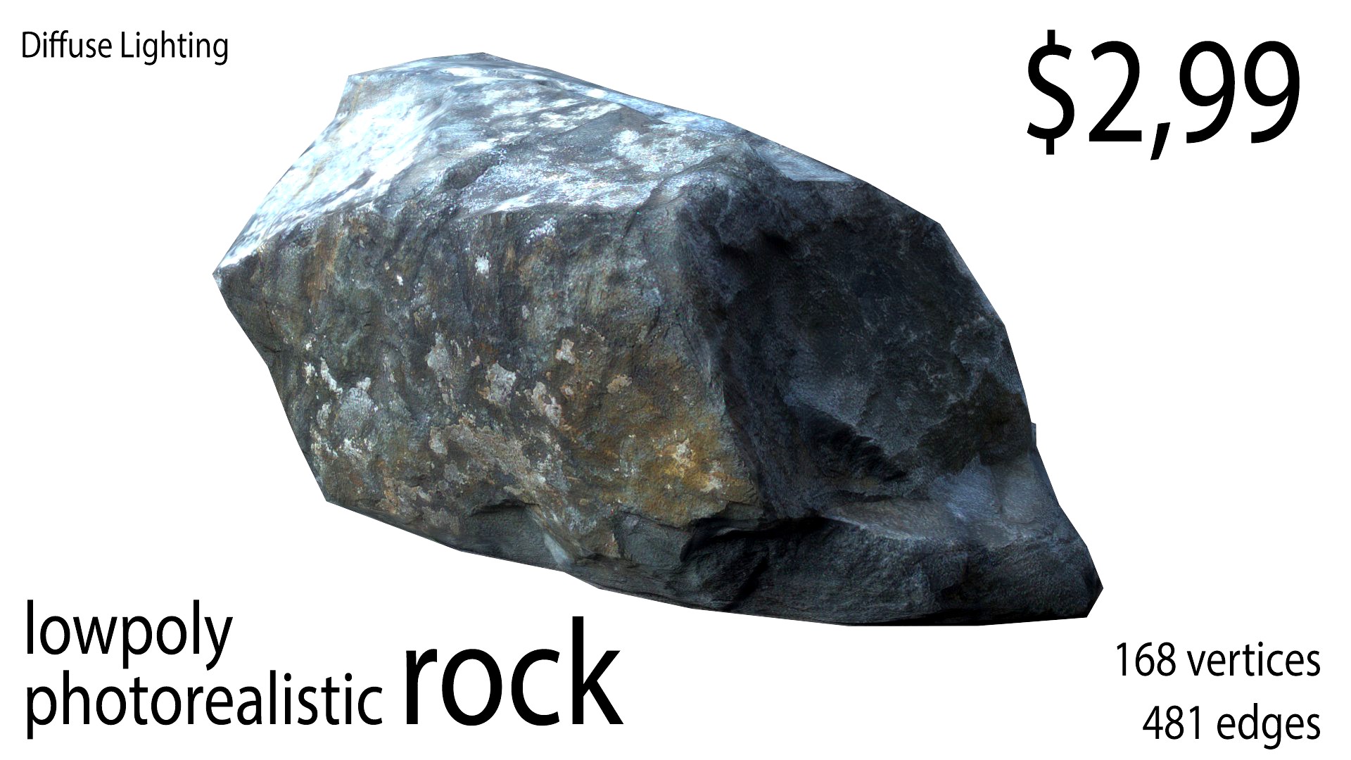 Lowpoly Photorealistic Rock