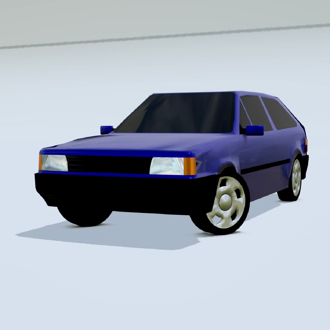 VW Gol Quadrado Low Poly