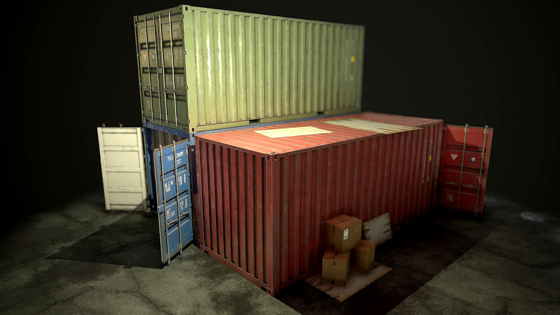 Shipping Container Asset Bundle