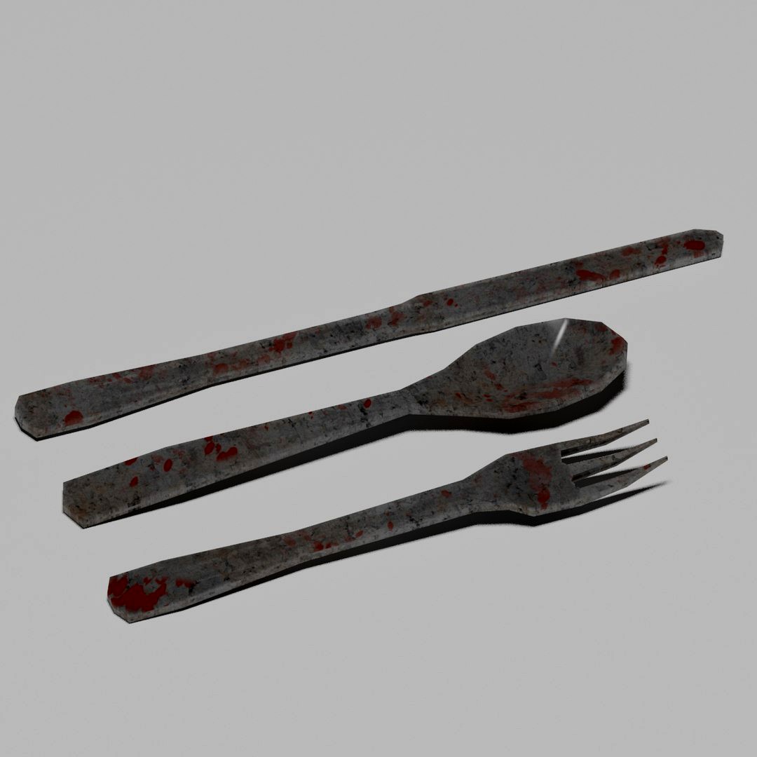 Bloody Lowpoly Utensils
