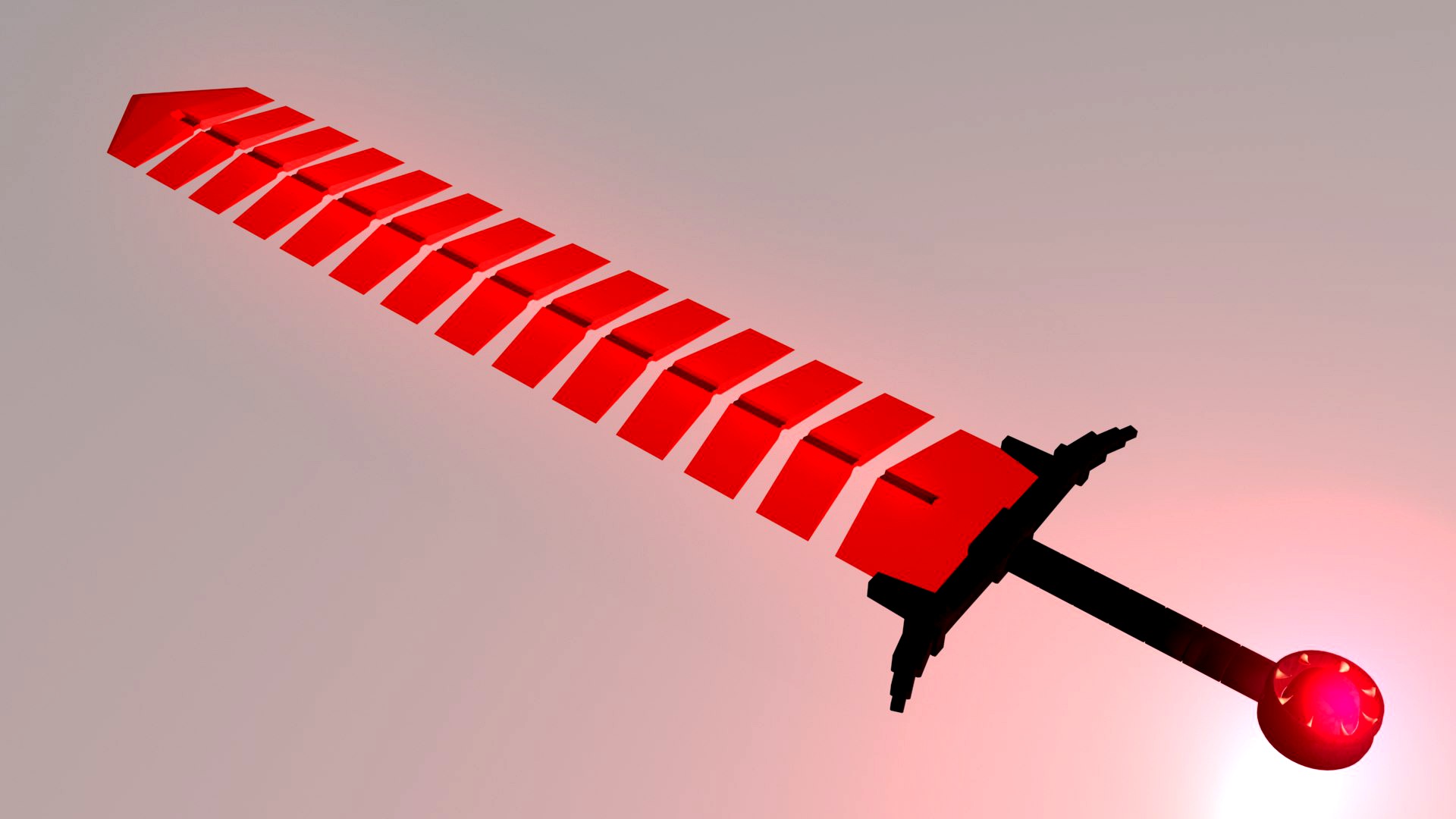 Low-Poly Demon Broadsword