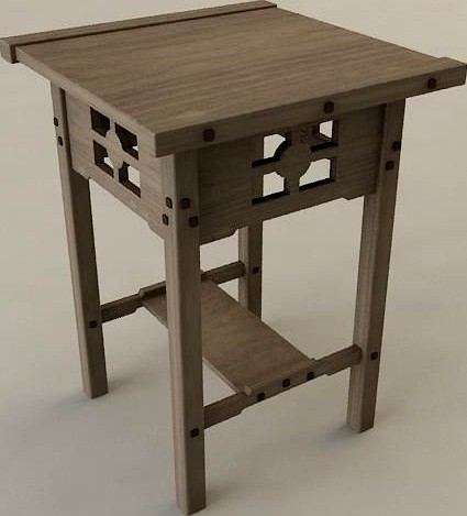 End Table 3D Model