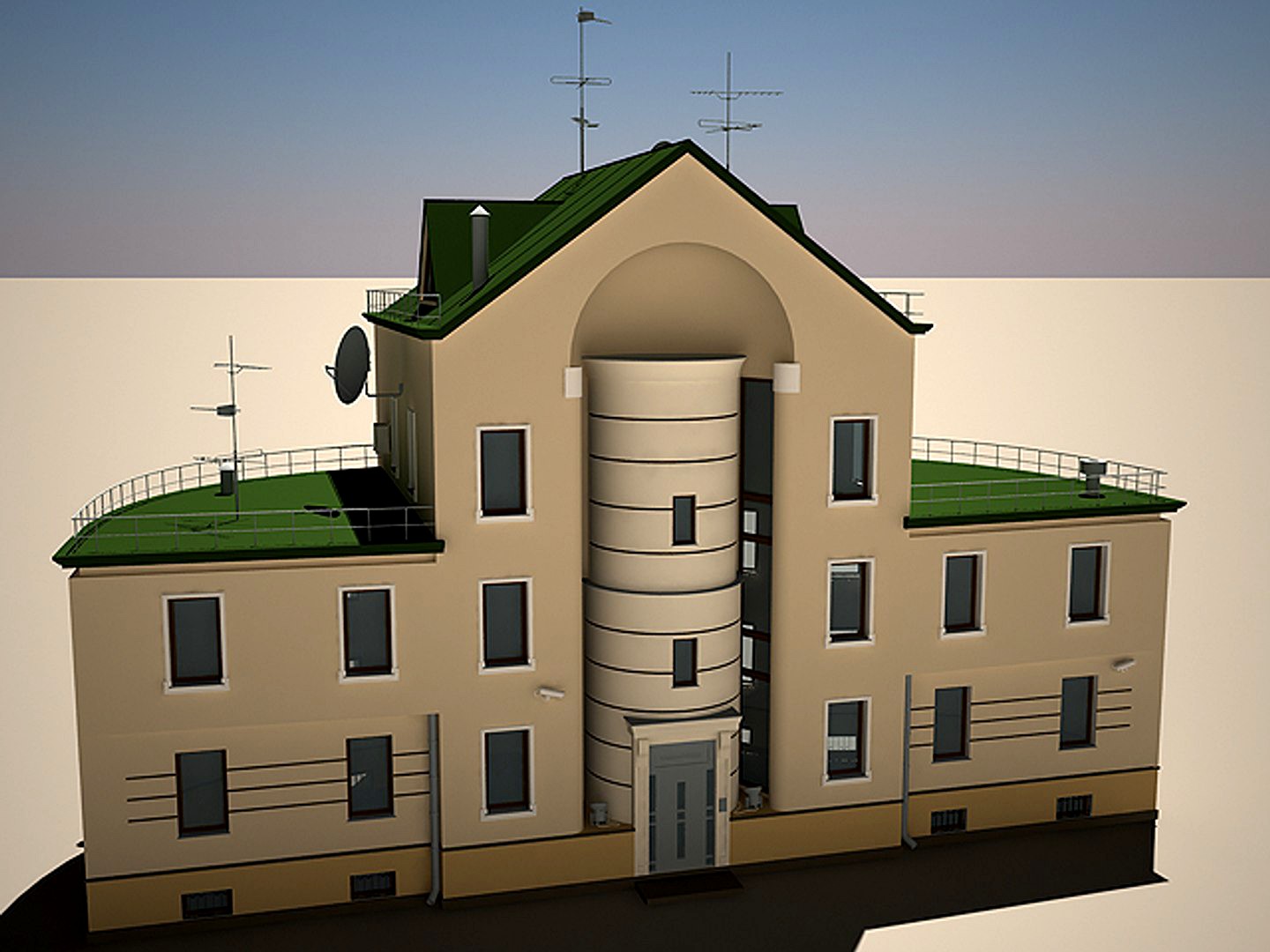 Three storey building