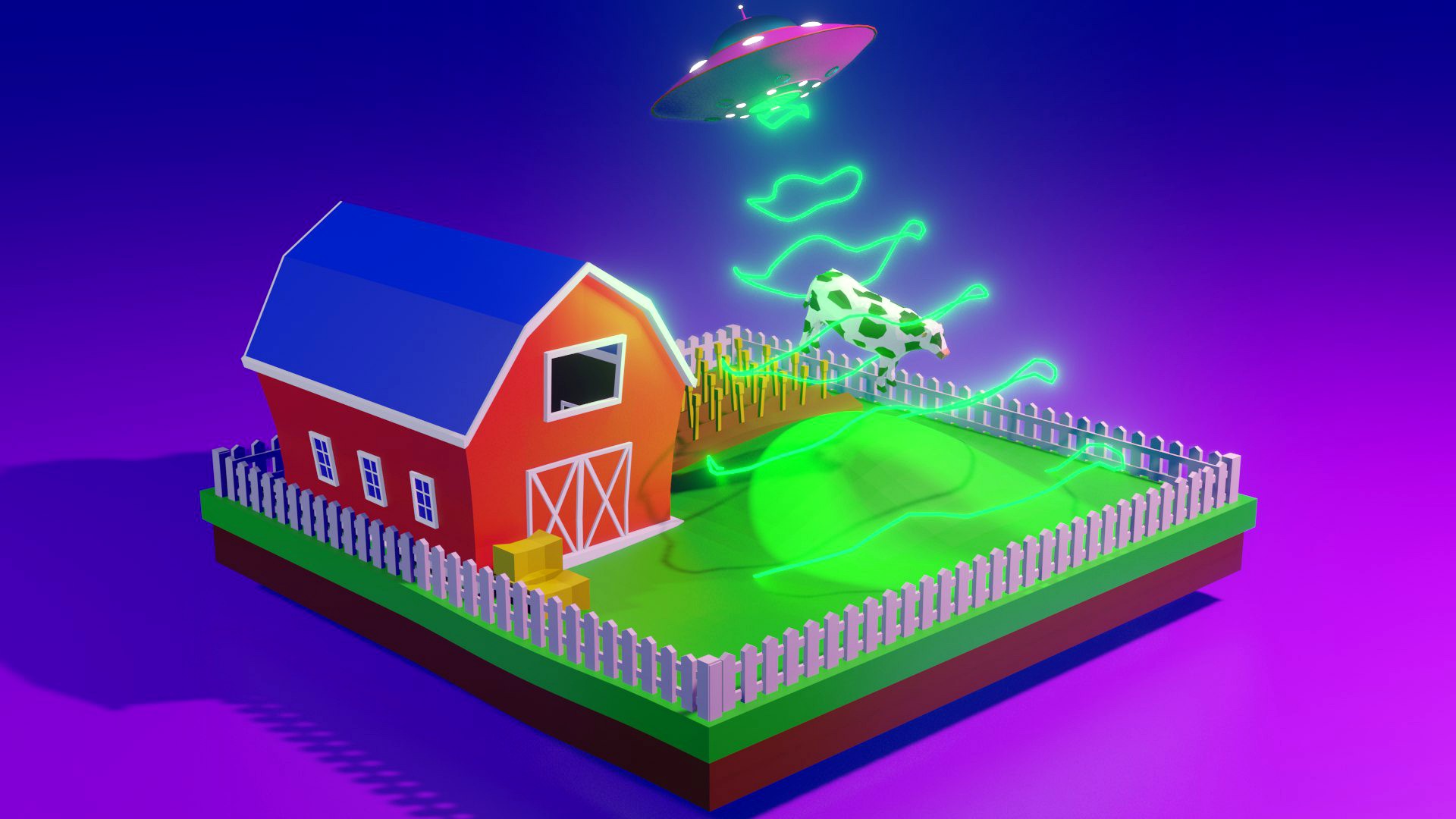 Ufo in farm