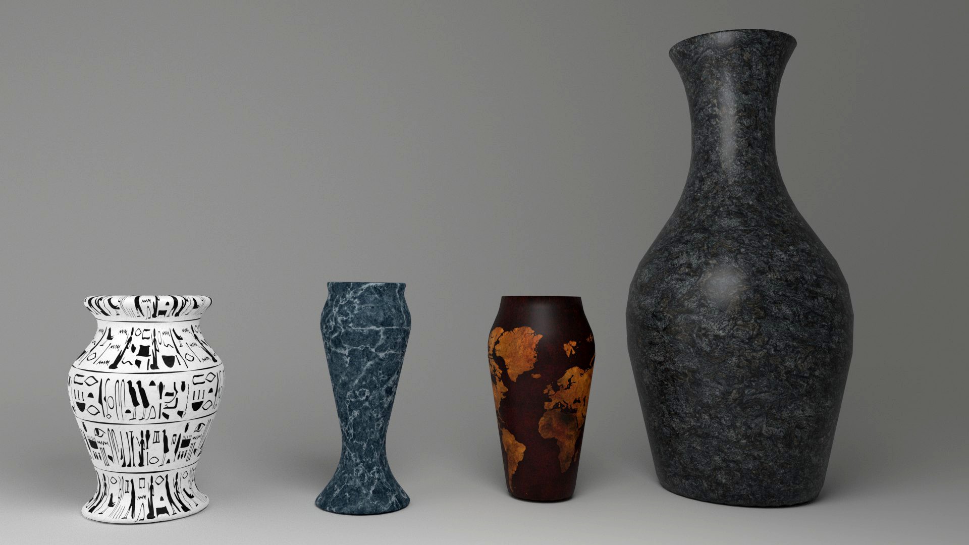 Four Different Vases
