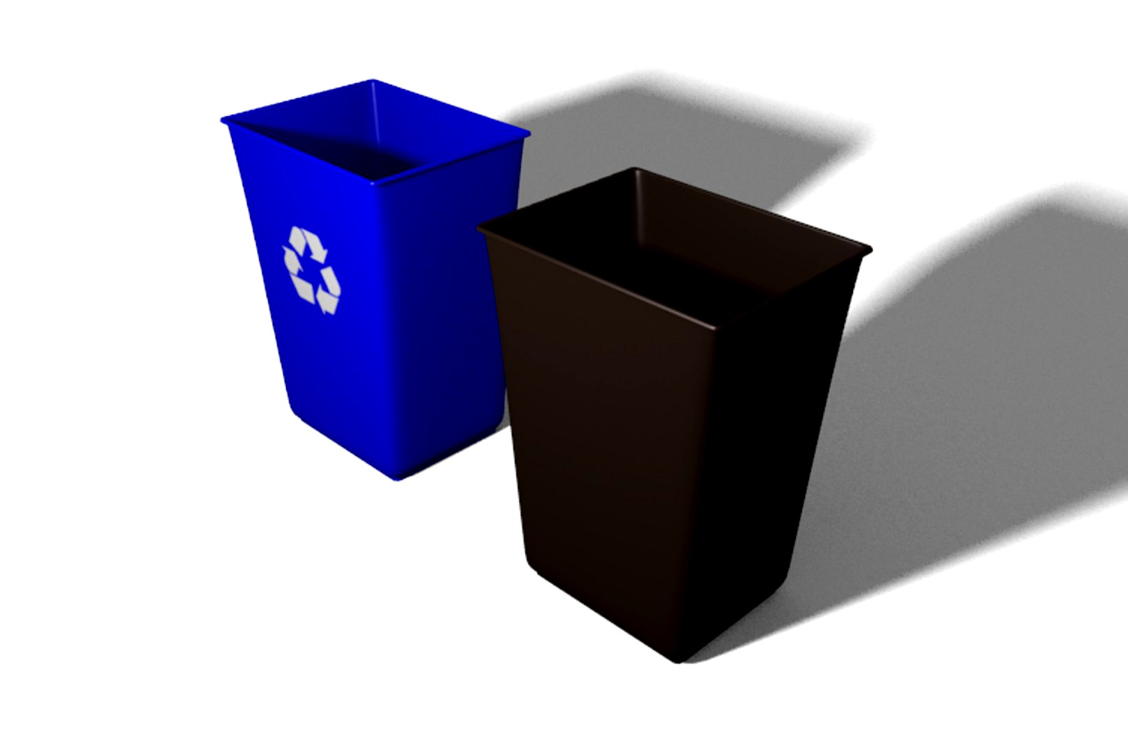 Recycling Bin and Trash Bin