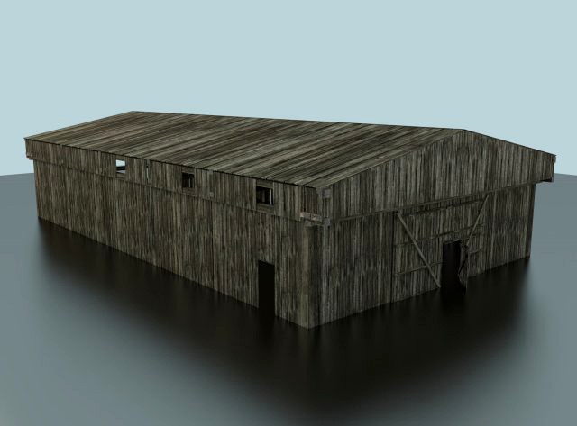 Wooden warehouse 3D Model