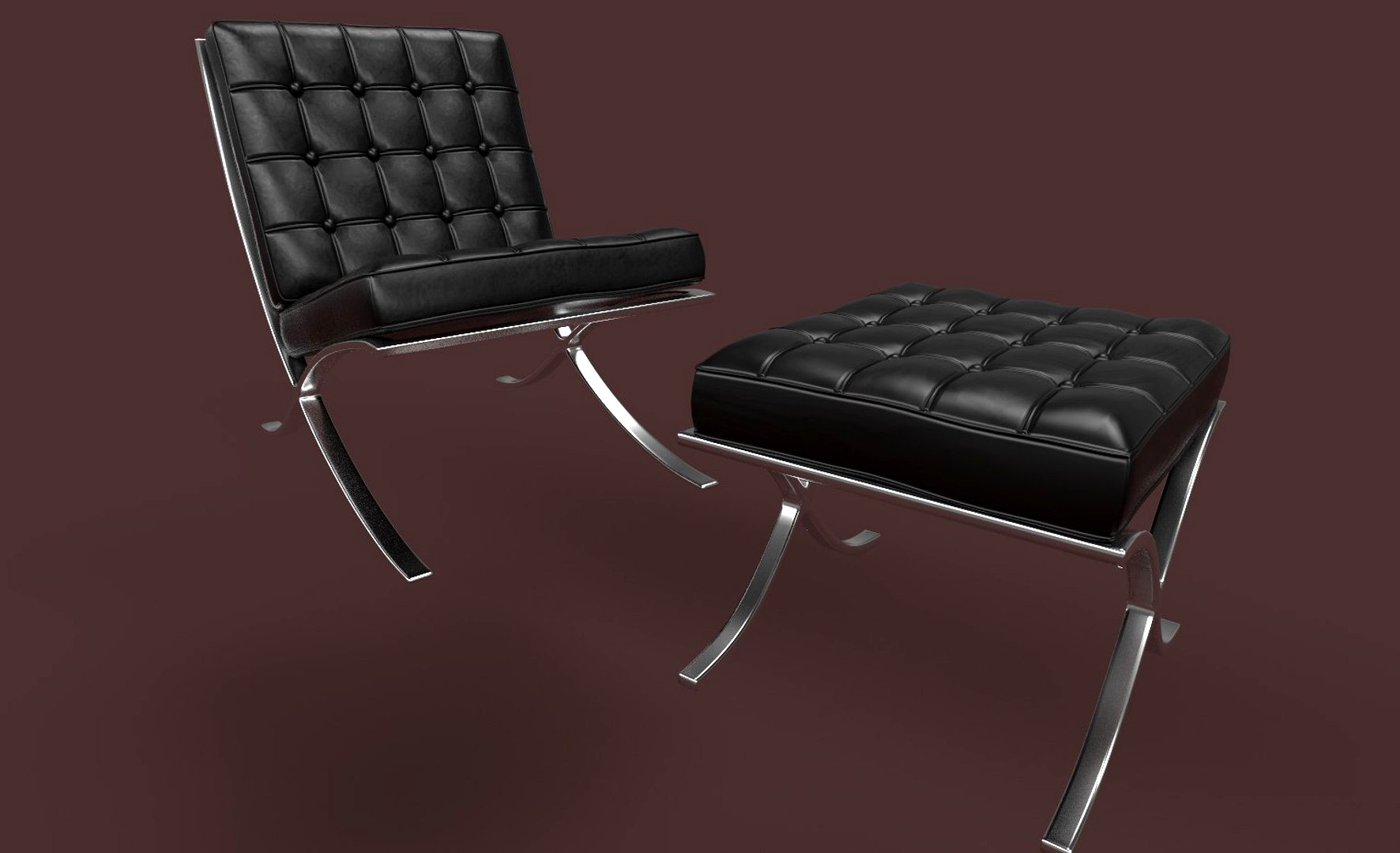 Barcelona Chair Set