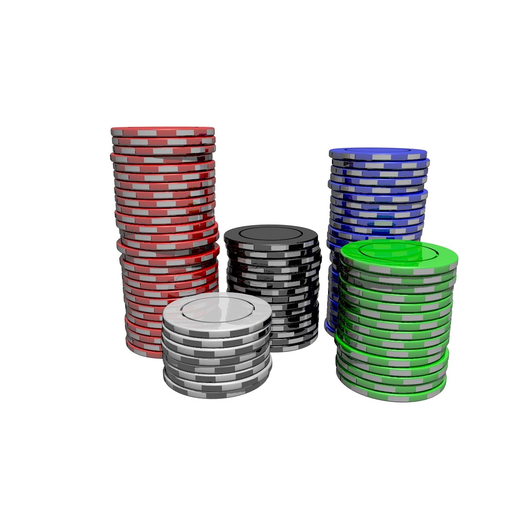 Pile of differents Casino Tokens or Chips