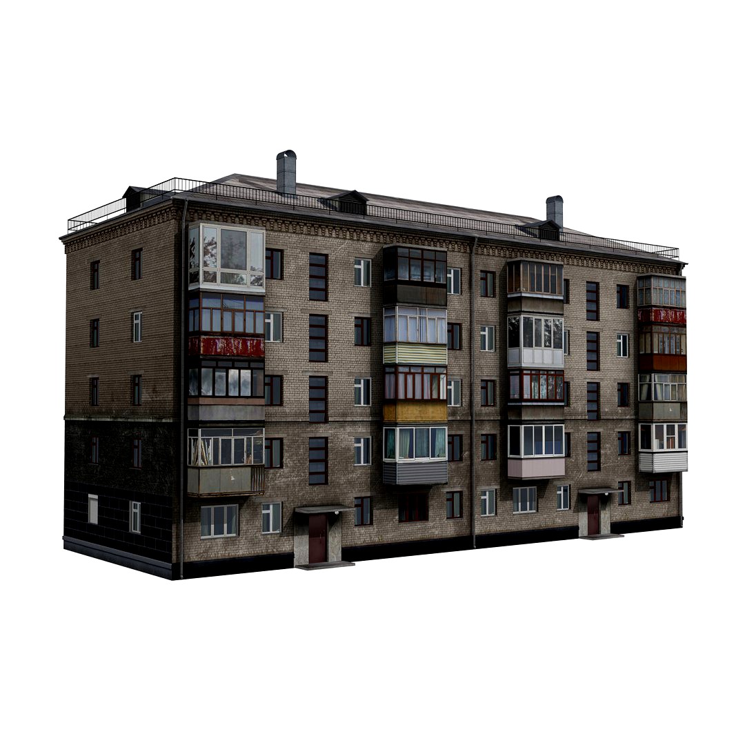 brick 5-storey residential building