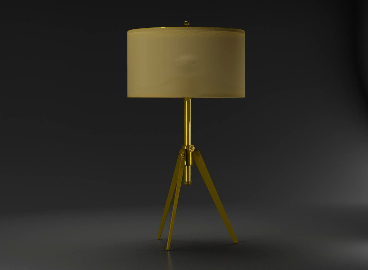tripod brass table lamp