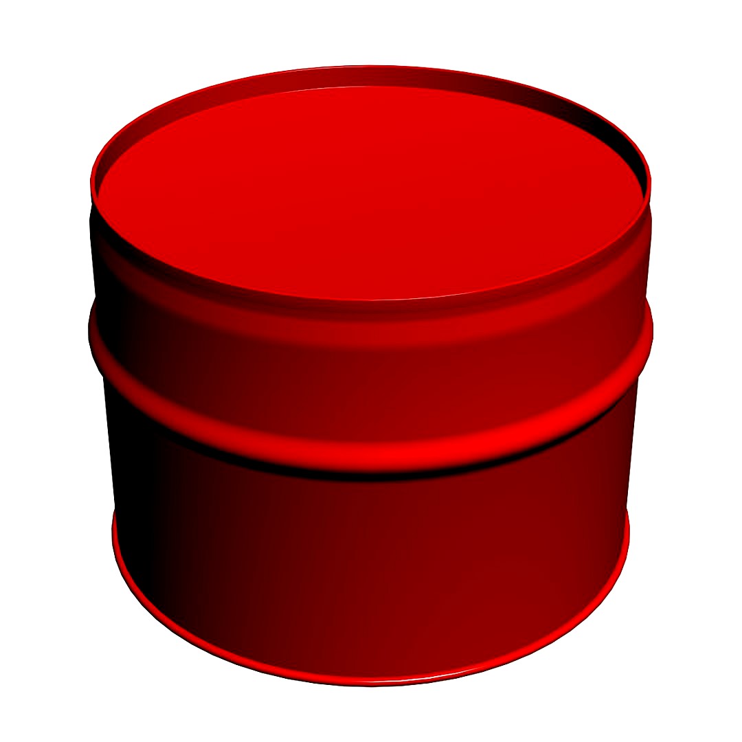 Cylindrical metal barrel