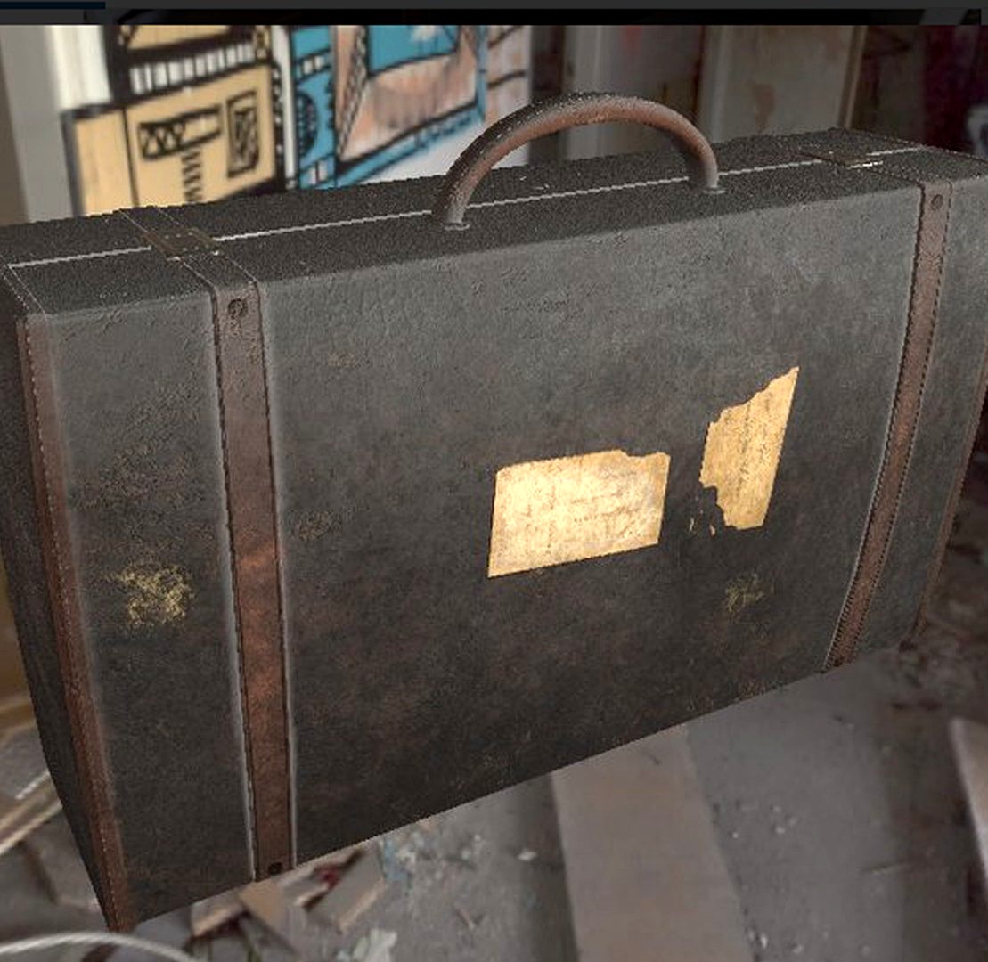 PBR GAME READY Abandoned Suitcase