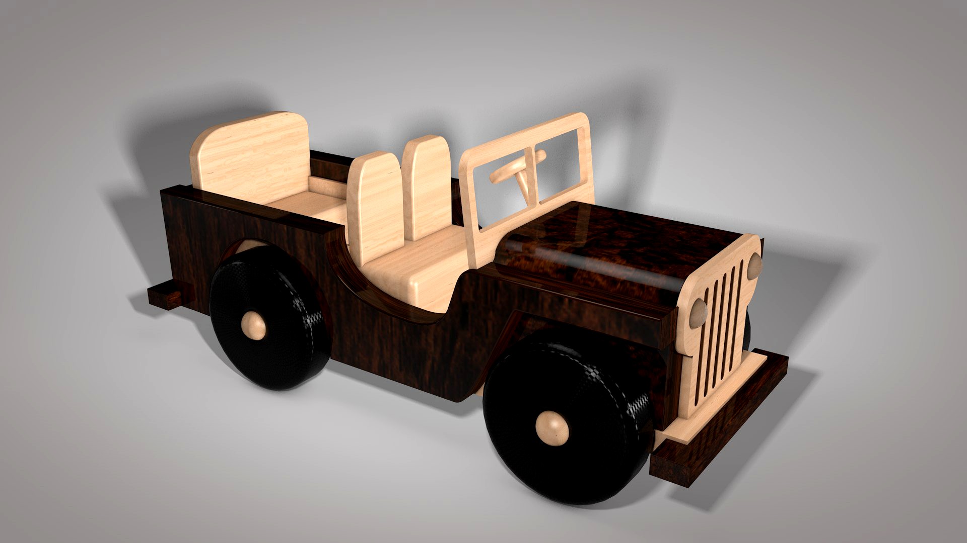 Wooden jeep