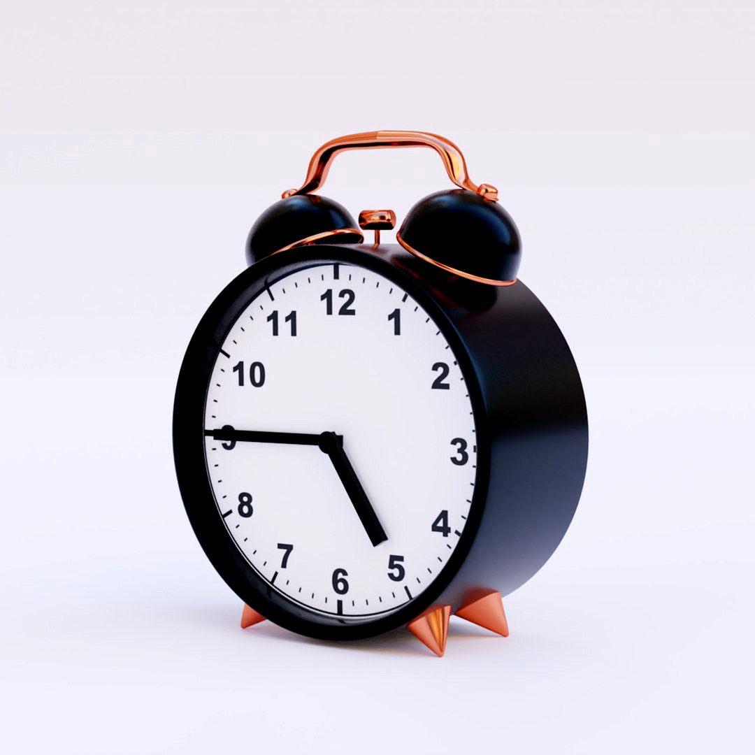Minimal vintage alarm clock