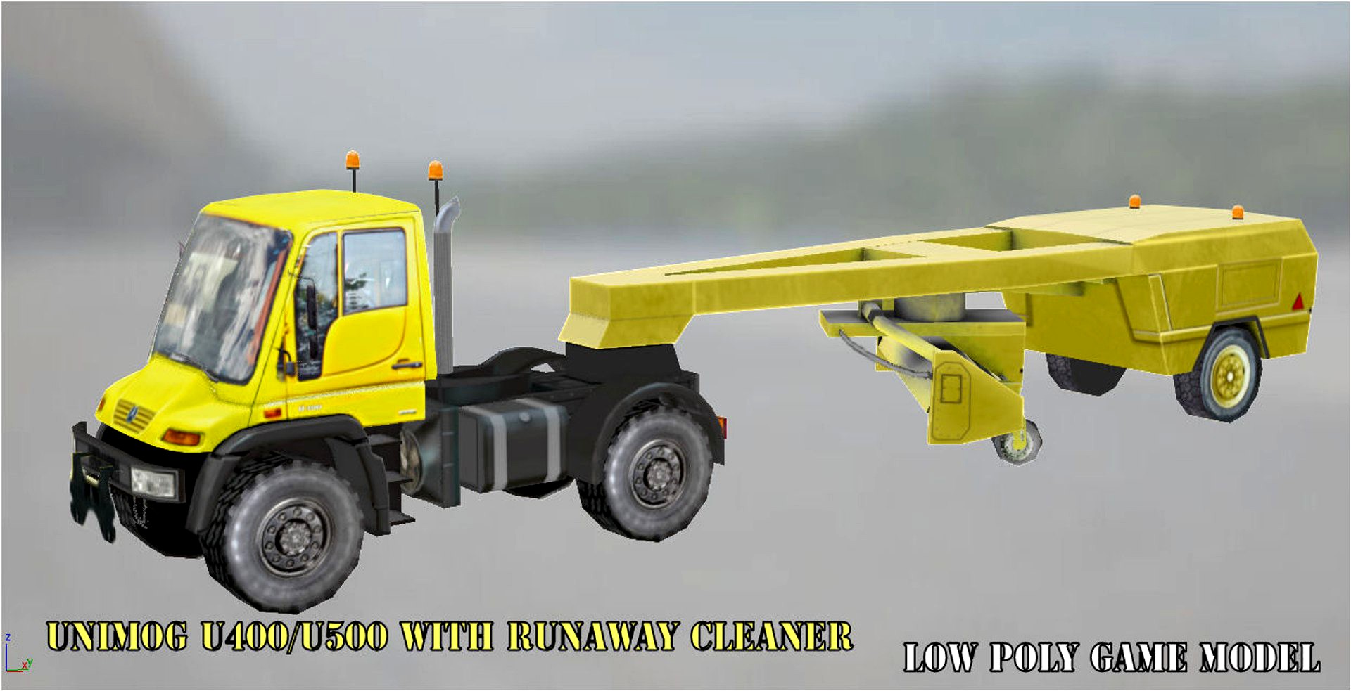 Mercedes Unimog U400/U500 runway cleaner