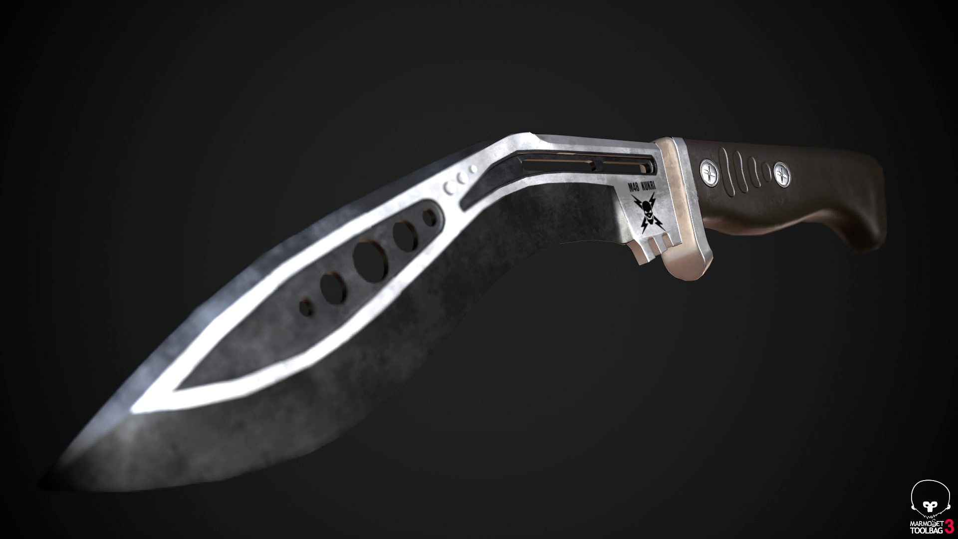 United Cutlery M48 Tactical Kukri 3D model