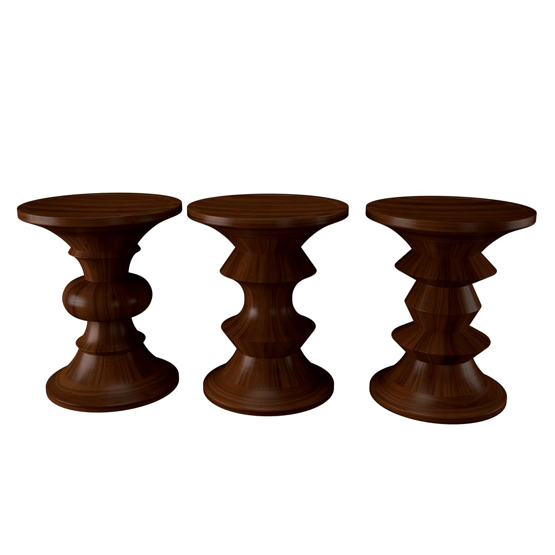 Eames Walnut Stools