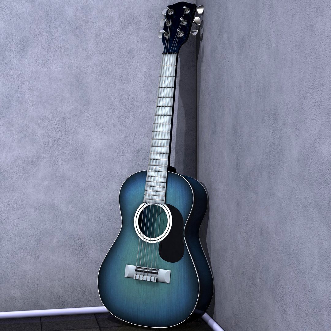 Acoustic Guitar Blue