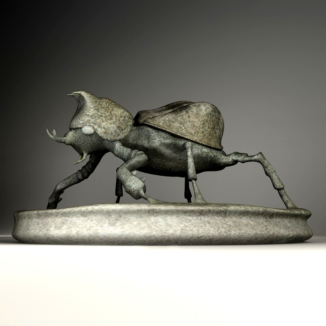 Rhino Beetle Statuette
