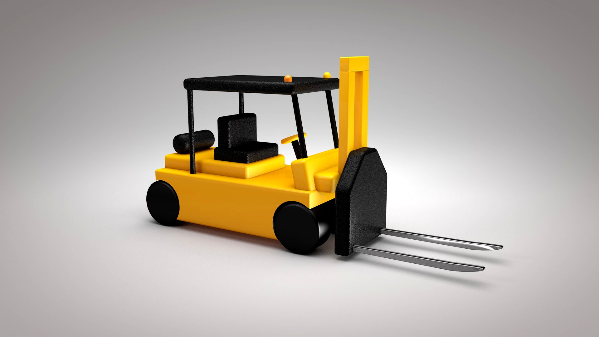 Wooden toy forklift