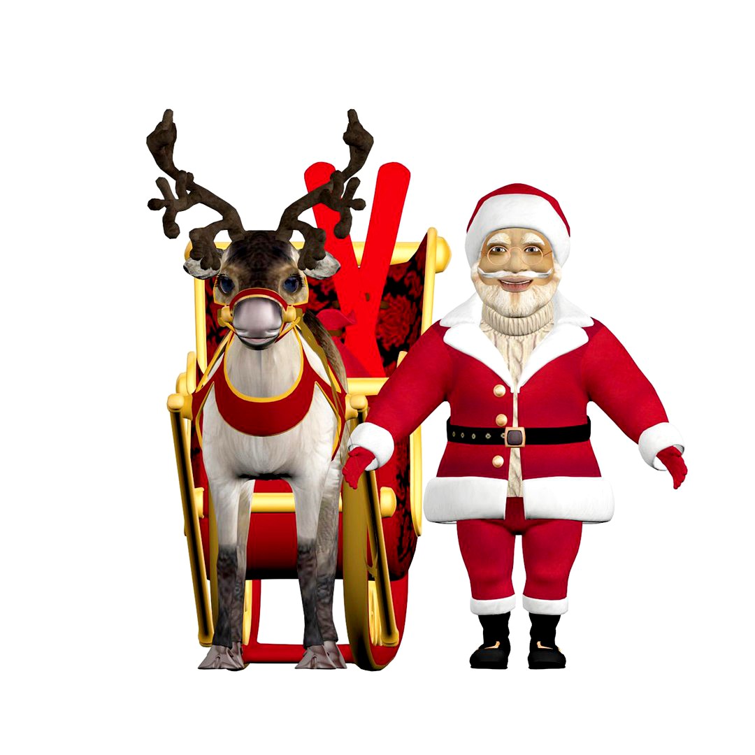 Santa with a deer