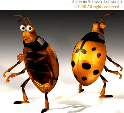 Ladybug cartoon 3D Model