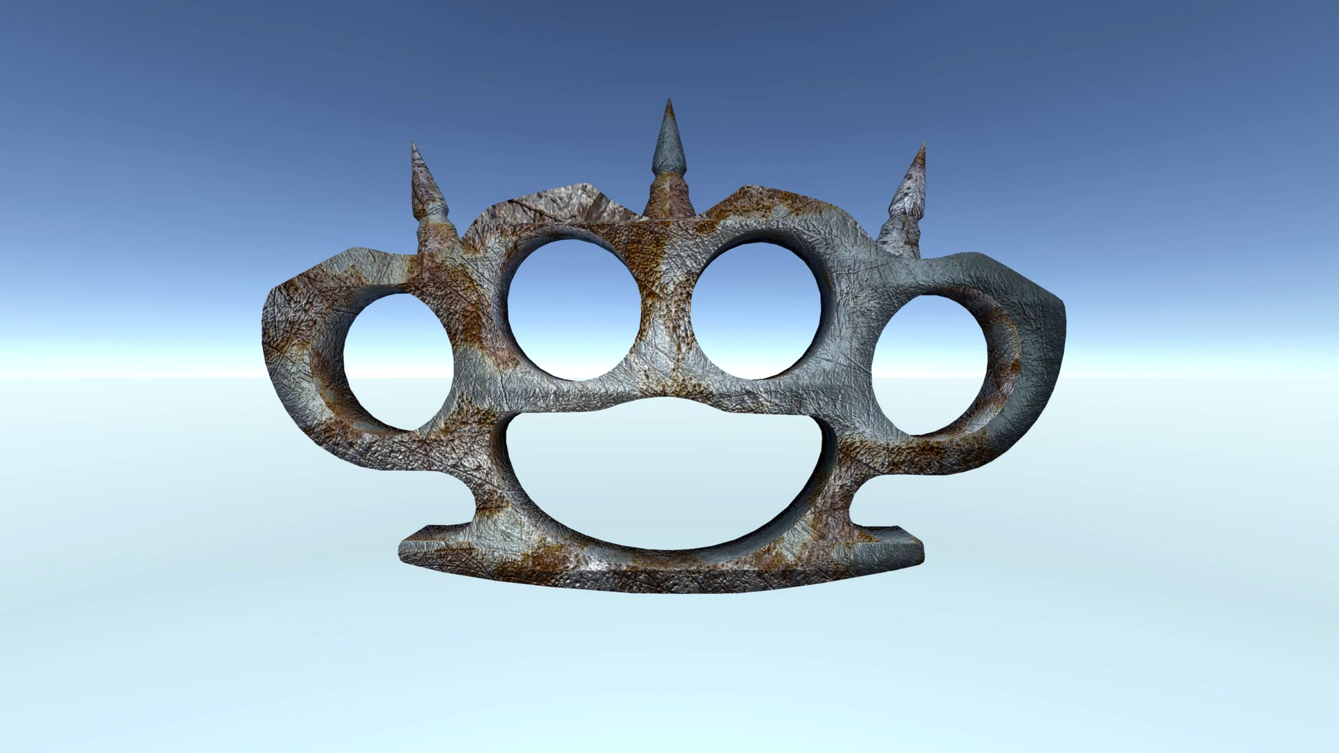 rusty spiked knuckle duster