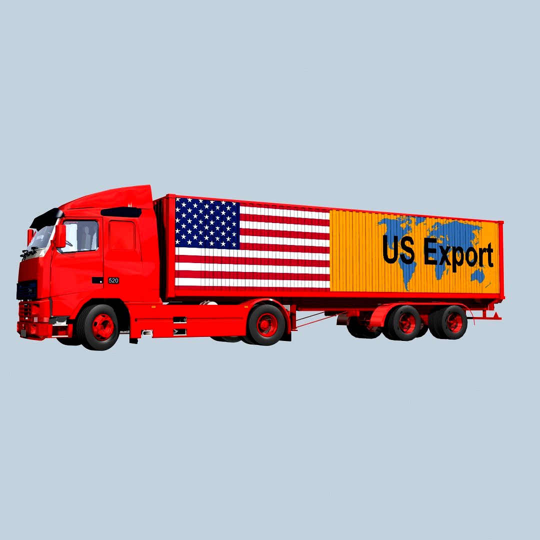 USA export container truck