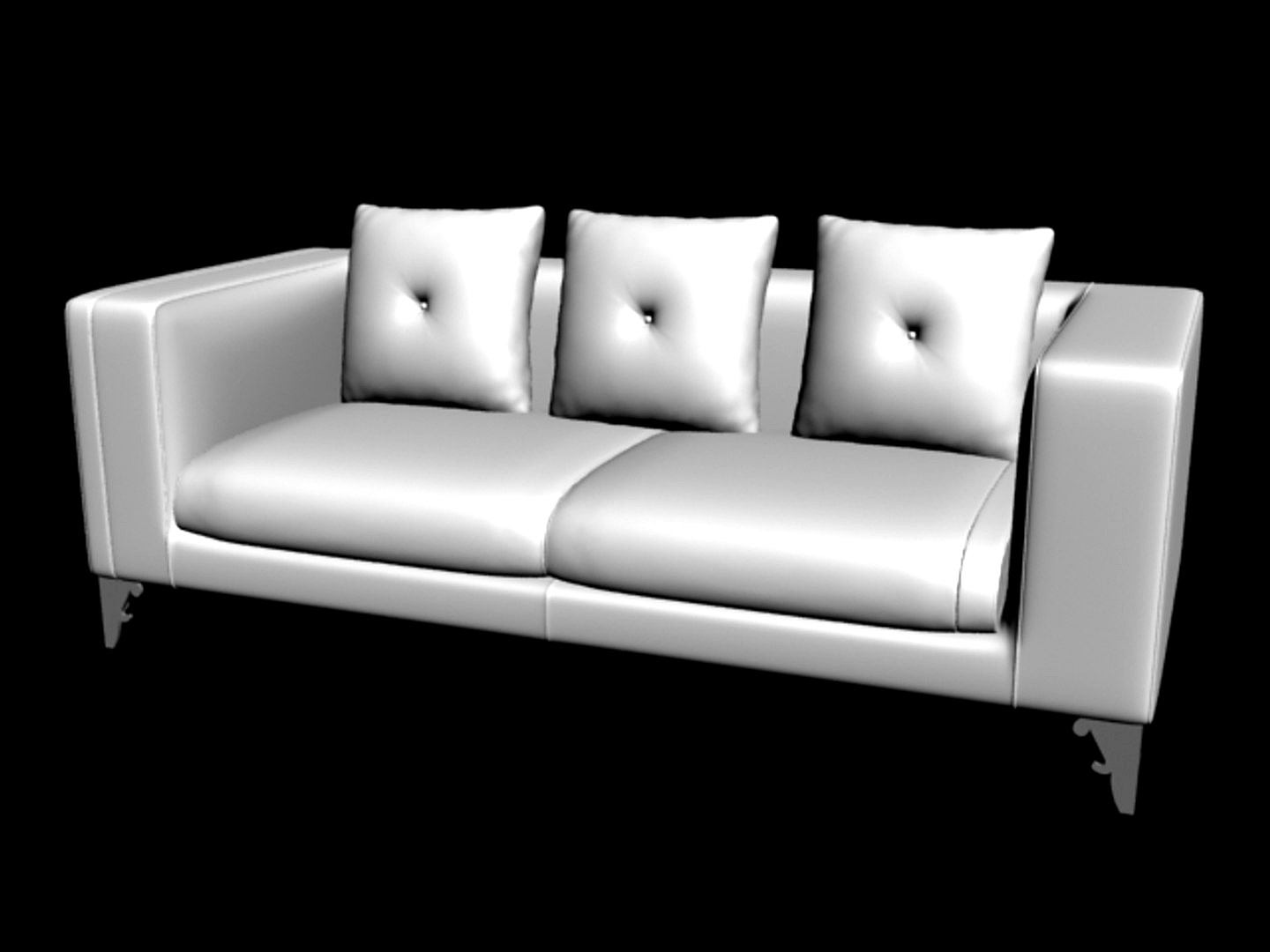 2 Sections leather sofa