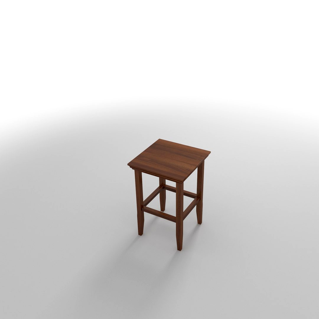 Dark wood stool
