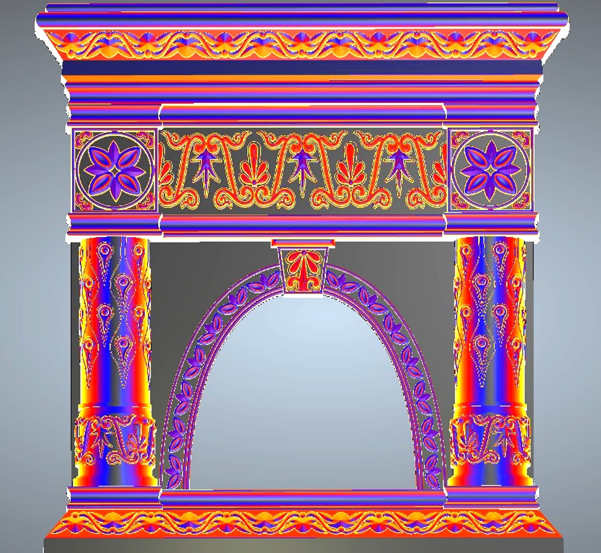 stl model chimney antik