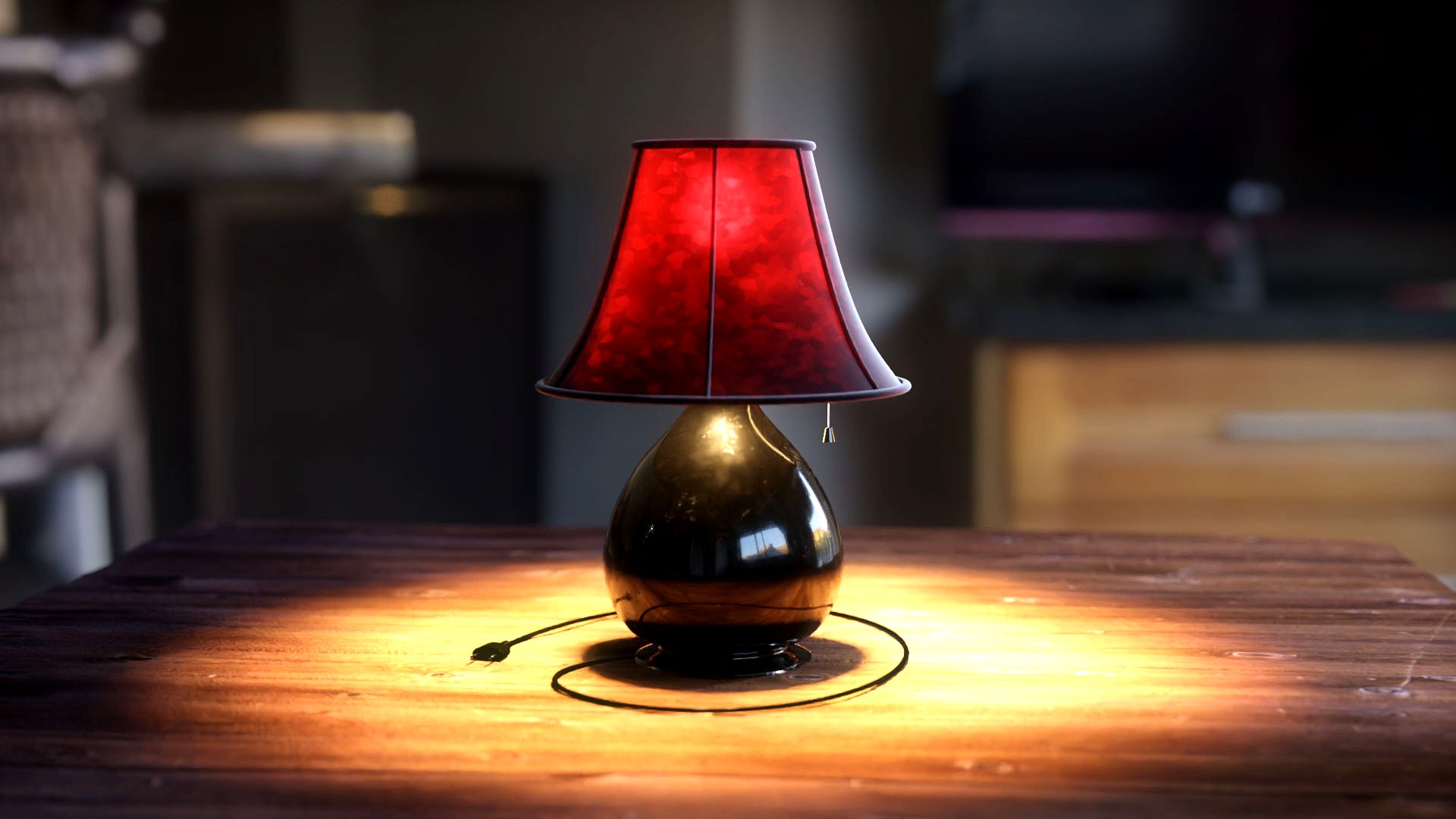 Red Lampshade