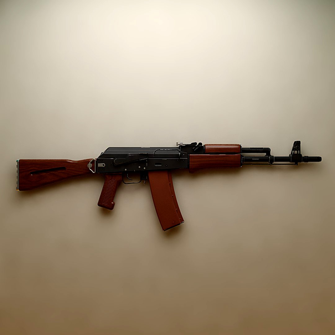 3d model weapons AK 45