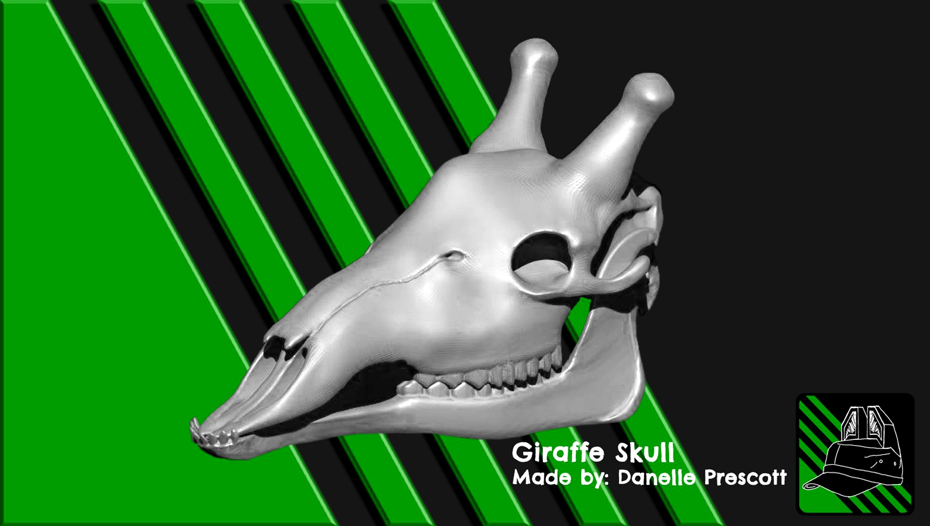 Giraffe Skull [For 3D print]