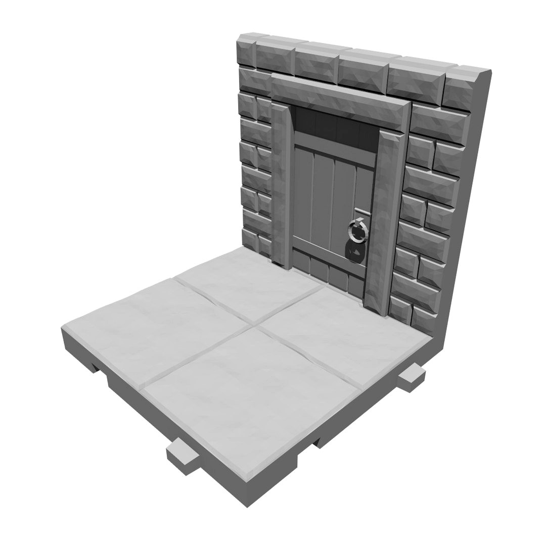 Dungeon Tile Wall with Door