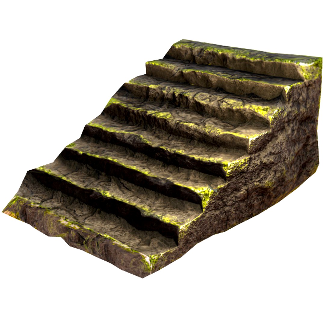 Rocky Staircase | Low Poly Game Asset