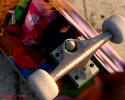 Complete Skateboard 3D Model