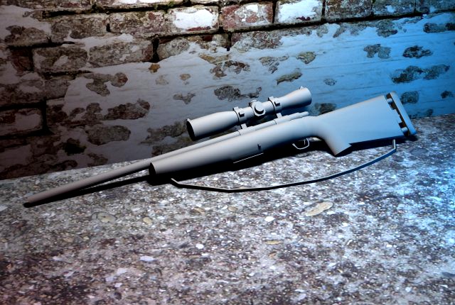 Sniper Rifle With scope 3D Model
