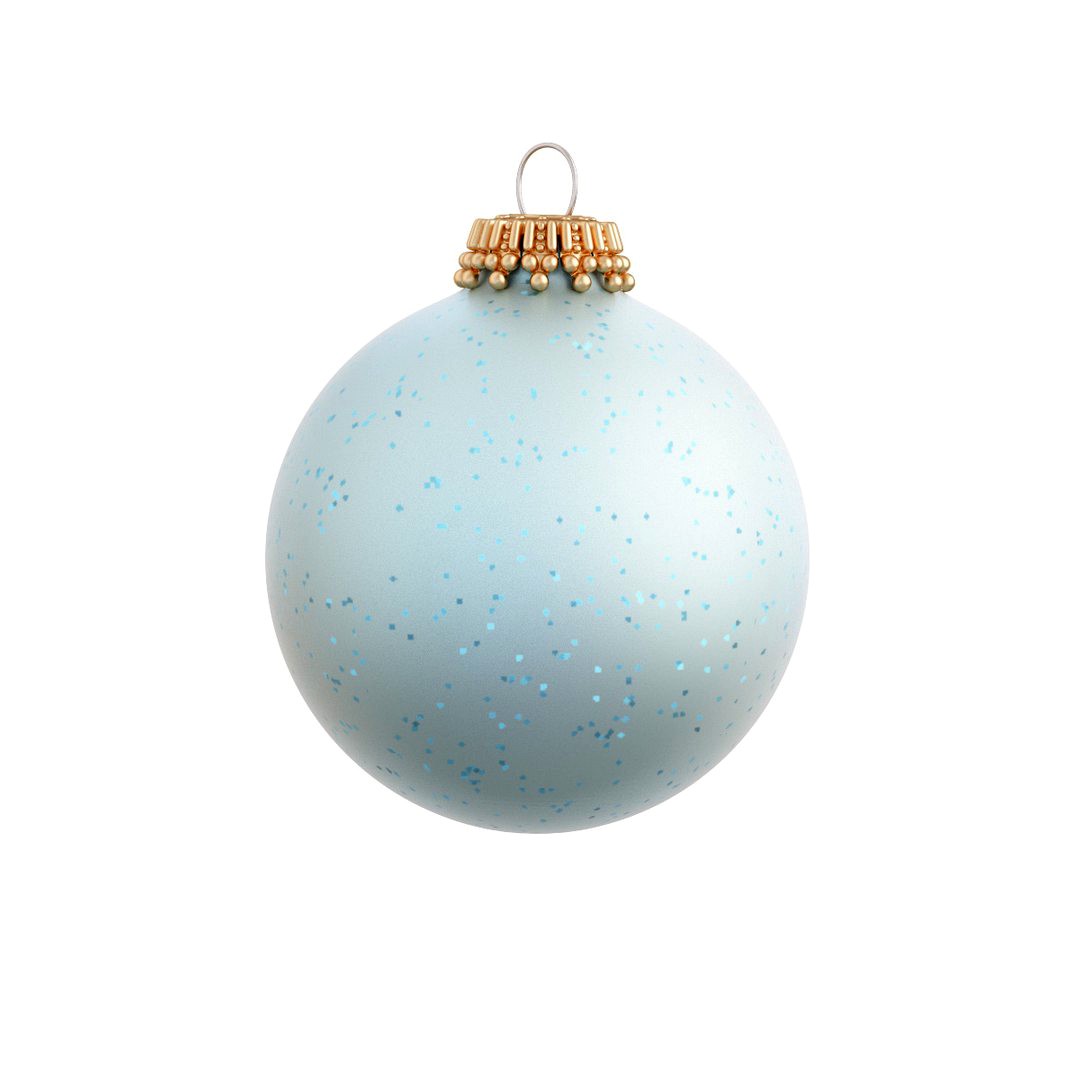 Christmas ball (blue flakes)