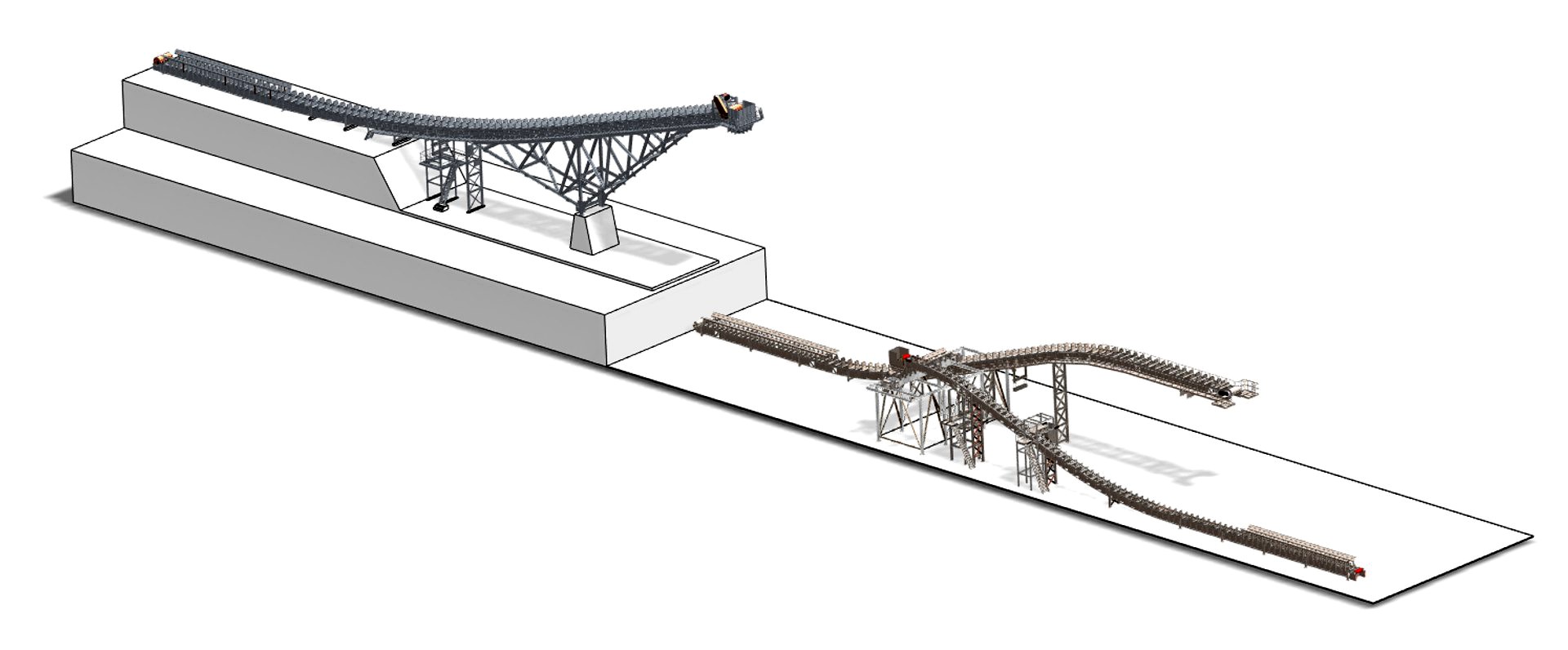 Heavy duty mining conveyors plant