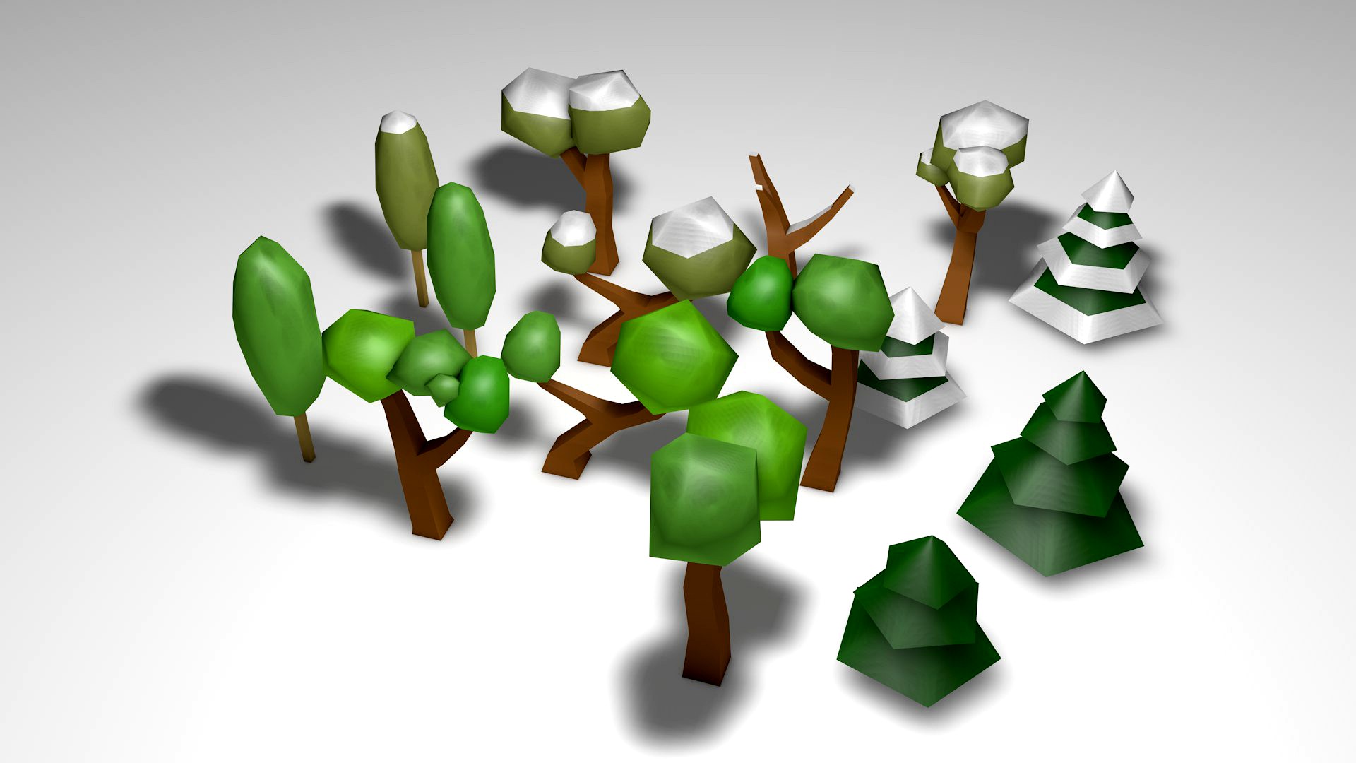 Low polygon trees