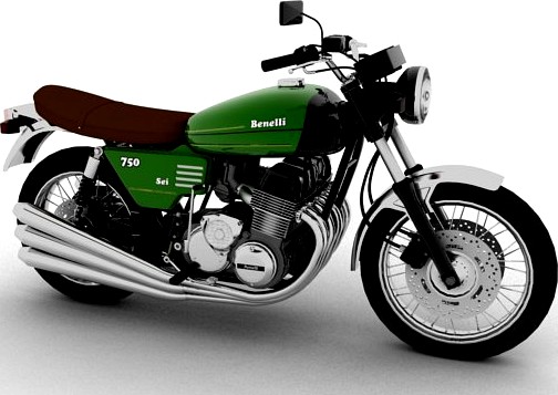 Benelli 750 Sei 1976 3D Model