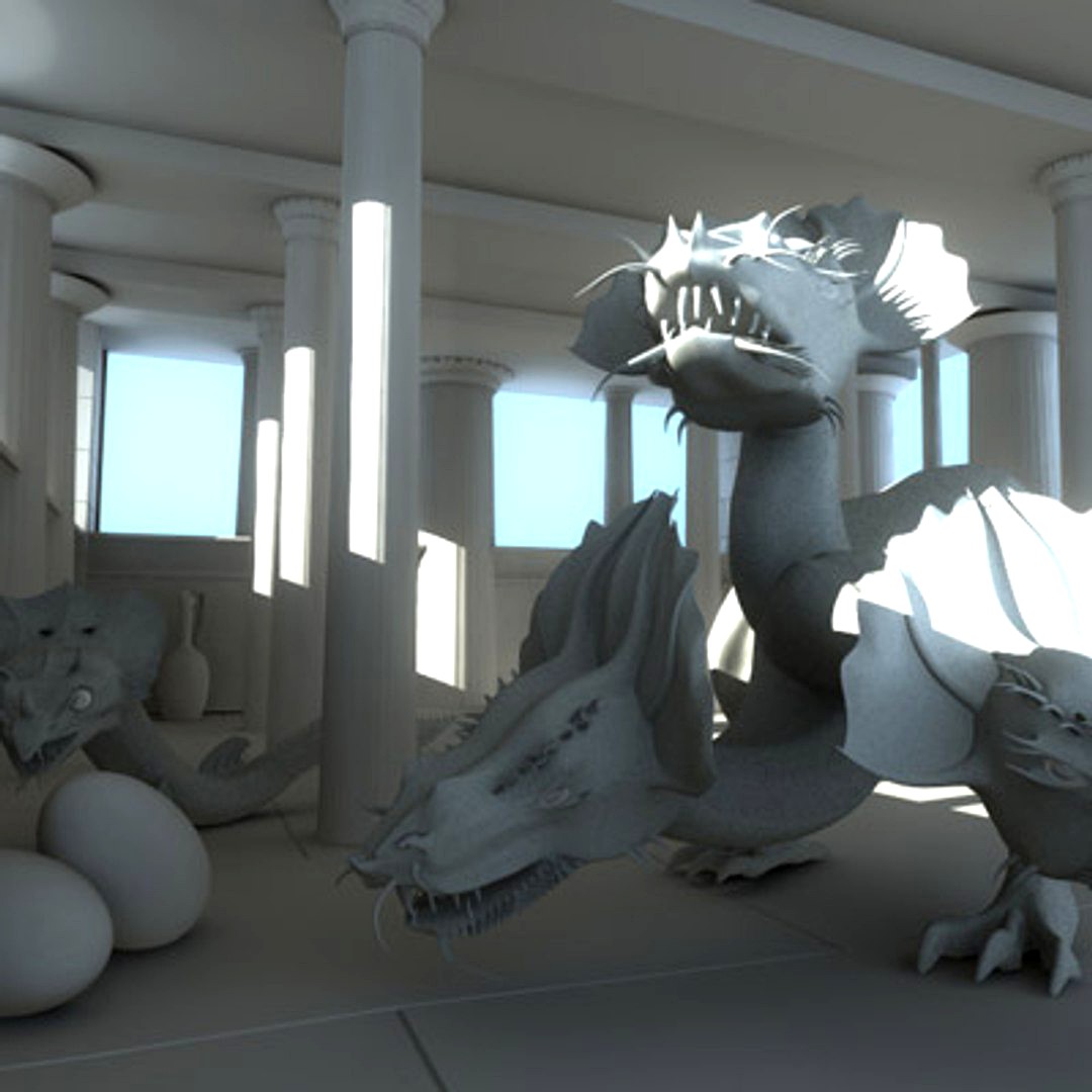 DRAGON and greek temple_MAX8