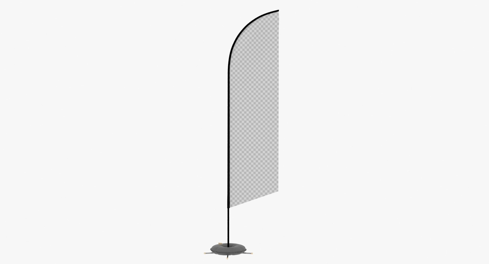 Promo Flag Feather Angled 300cm with Water Bag