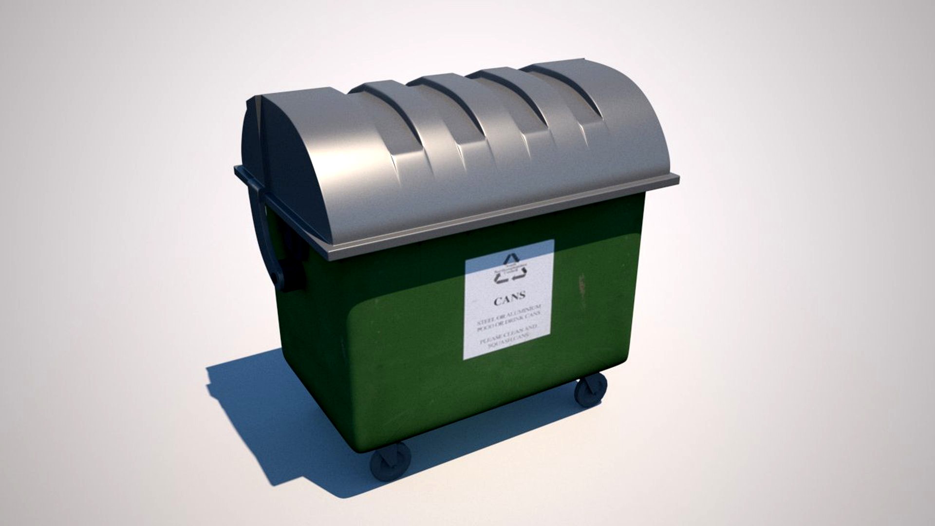 Rubbish Dumpster Low-poly 3D model