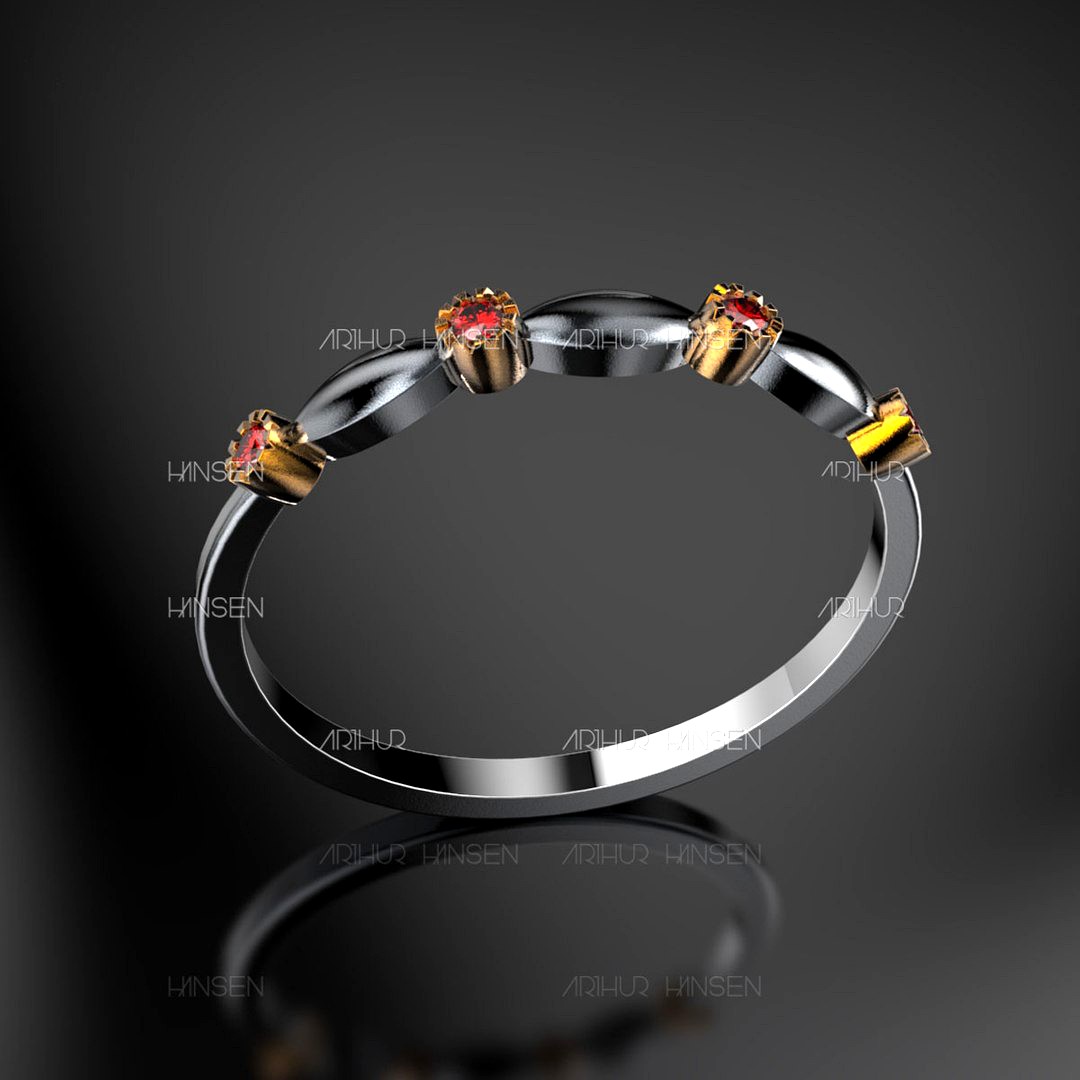 Ring Round-130 Milgrain Half-Band